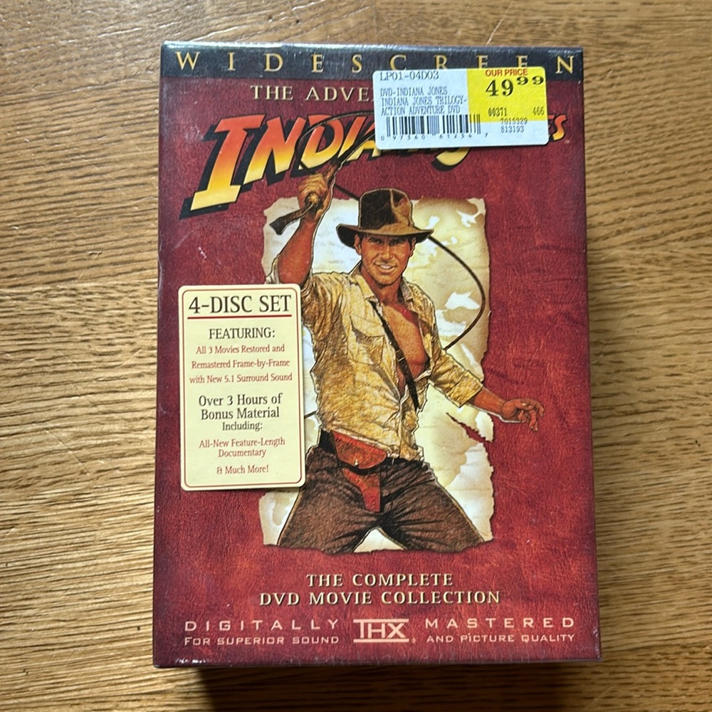 NWT The Adventures of Indiana Jones Complete Widescreen 4 DVD Movie Collection